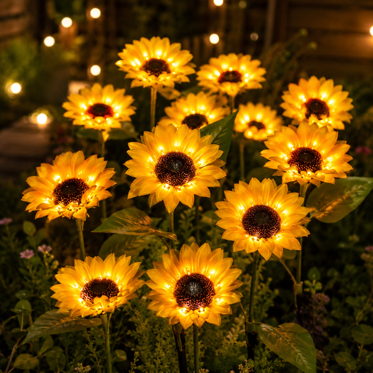Elaris Solar Powered Sunflower Garden Light
