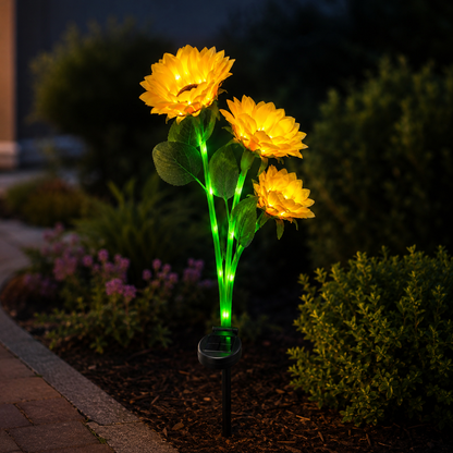 Elaris Solar Powered Sunflower Garden Light